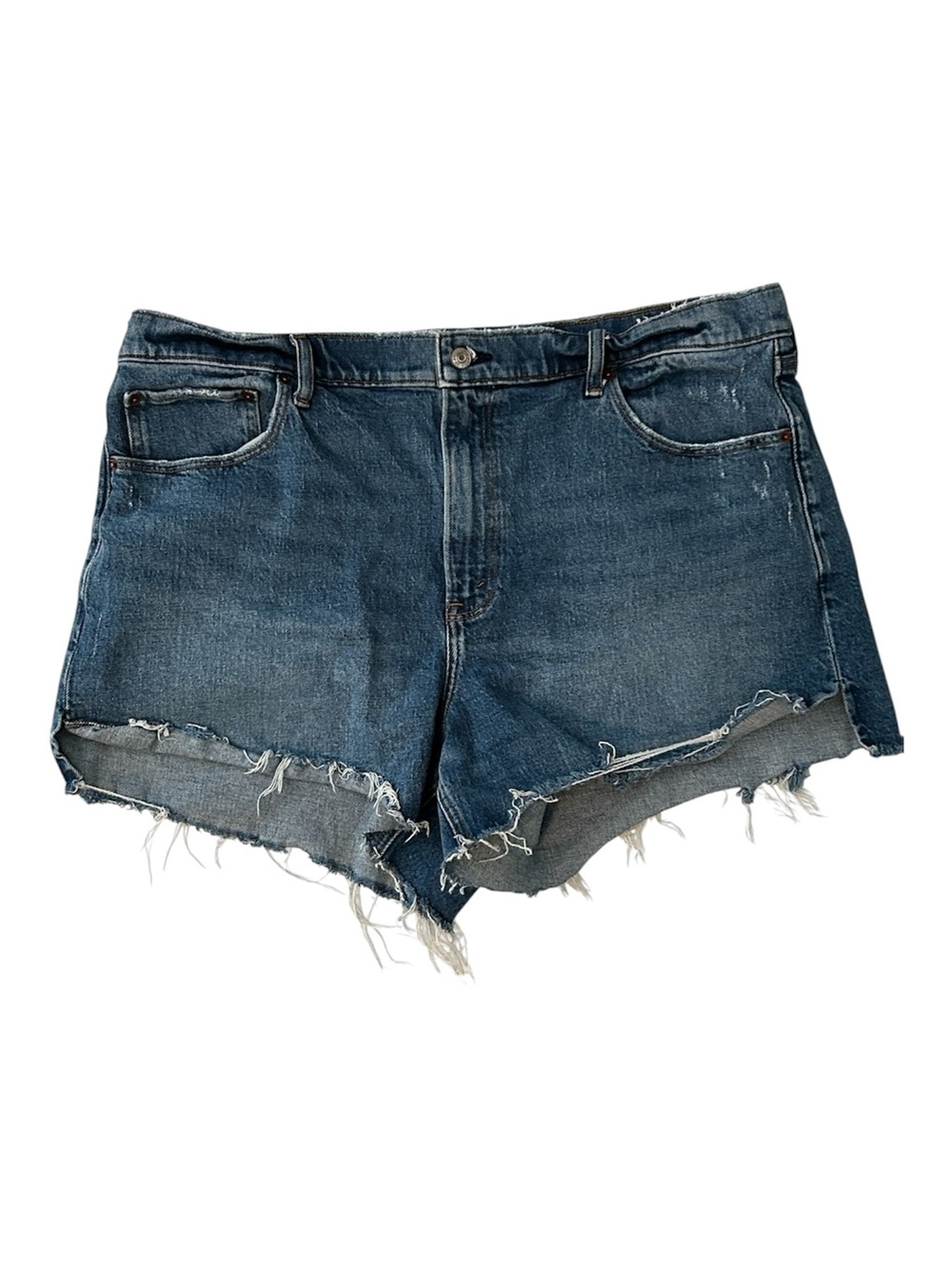 Abercrombie & Fitch 4 inch Mom short High Rise cut off jean shorts. Size 18 / 34